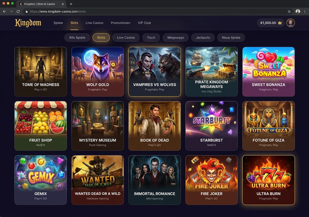 Spielangebot bei Kingdom – Kingdom